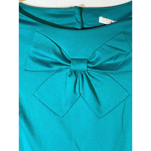 lc lauren conrad short sleeve dress green side zipper button size 0 READ NEW - Picture 5 of 13
